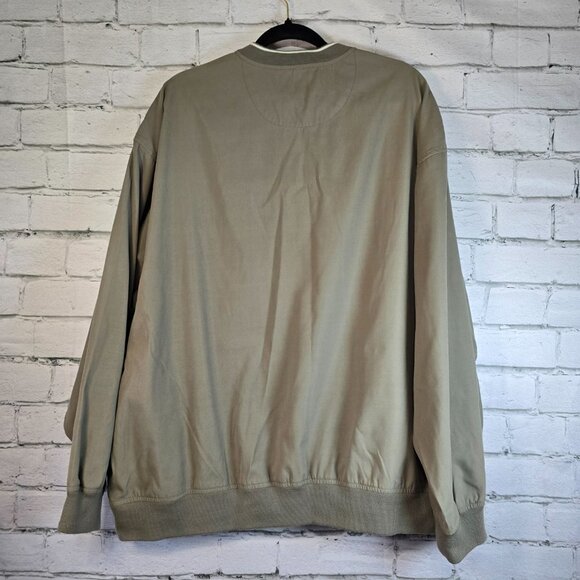 EDDIE BAUER GOLF WINDBREAKER PULLOVER DARK KHAKI MENS XL - Picture 2 of 5